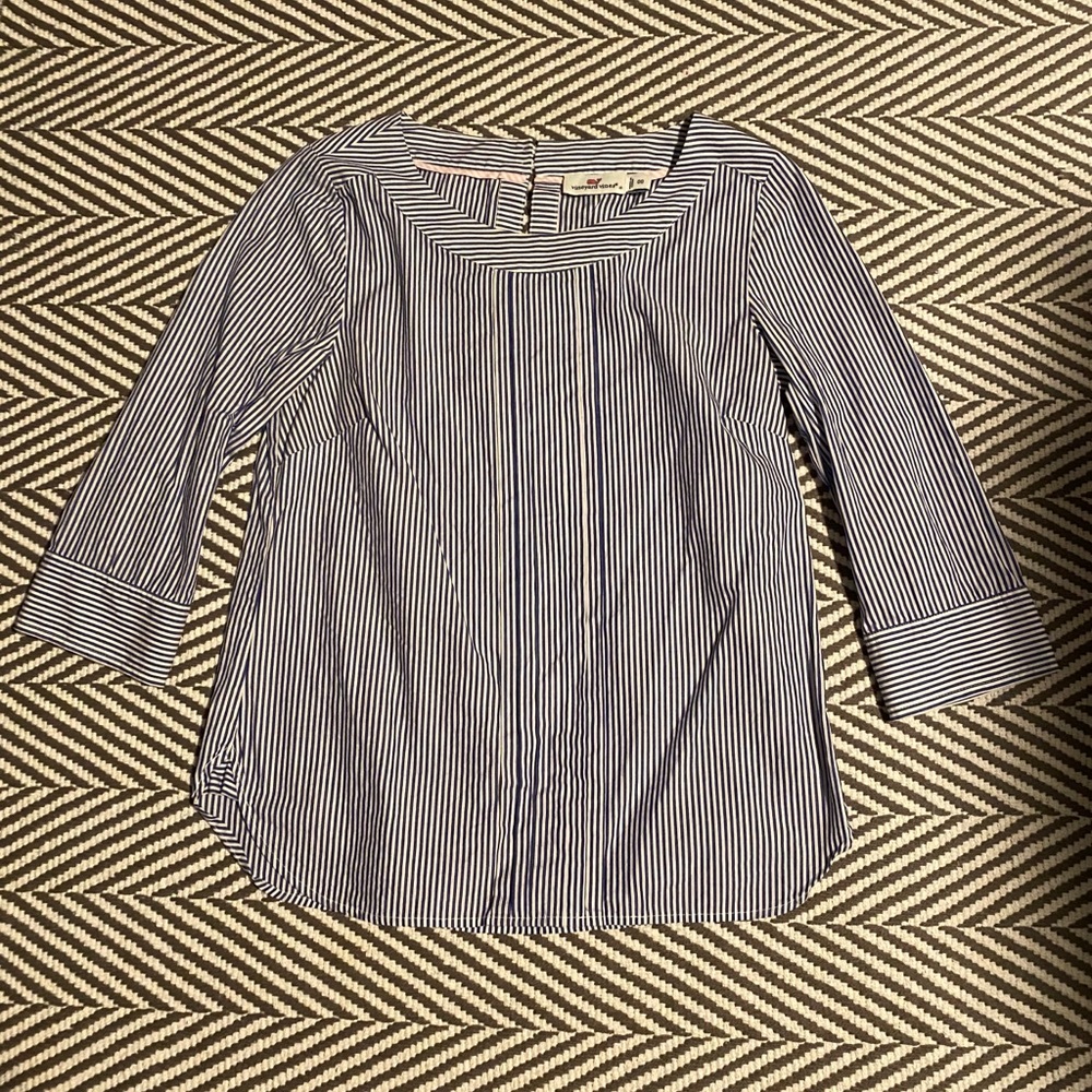 Vineyard Vines Blue and White Striped Top